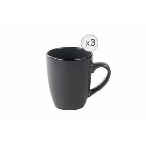 Set cani Heinner CALYPSO HR-WDF-G3543, Ceramica, 354 mL, 3 piese (Negru) imagine