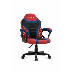 Scaun gaming pentru copii Huzaro HZ-Ranger 1.0 Spider, Mesh respirabil, Cotiere moi, Roti din cauciuc, Reglaj inaltime, Design ergonomic (Negru/Rosu) imagine