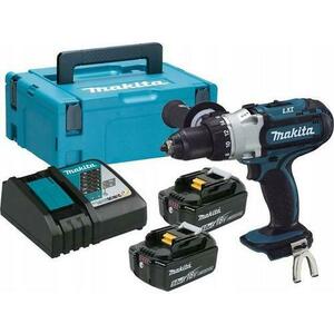 Masina de gaurit cu percutie Makita DDF451RTJ, 18V, 13 mm, 1700 RPM (Negru/Verde) imagine