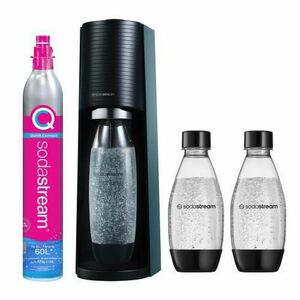 Aparat de sifon SodaStream Terra 1012813400, 3 sticle incluse (PET), Butelie CO2 (Negru) imagine