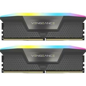 Memorii Corsair Vengeance RGB Black Intel XMP 3.0, 96GB, DDR5-6000MHz, CL30, Dual Channel imagine