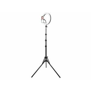 Lampa circulara cu trepied Tracer LED TRAOSW46745 Ring Light, Diametru lampa 30cm, Inaltime 210 cm (Negru) imagine