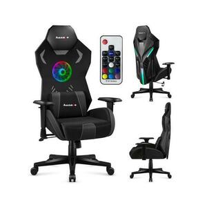 Scaun gaming Huzaro Force 7.6 RGB, max 150 kg, BIFMA clasa 4, Mecanism SideRest, Ventilator in spatar (Negru) imagine