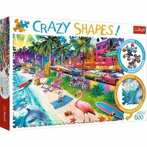 Puzzle Trefl - Forme Ciudate Miami Beach, 600 piese imagine