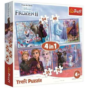 Puzzle Trefl 4 in 1, Frozen II, Calatorie catre necunoscut, 207 piese imagine