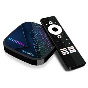 TV Box Hako Pro, 4K, Android 11, 4GB RAM, 64GB ROM, Amlogic S905Y4-B, Asistent Google, Digital Dolby Plus, AV1, Bluetooth 5, HDMI (Negru) imagine
