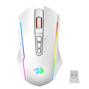 Mouse Gaming Redragon Nix, Wired, Wireless, Bluetooth, iluminare RGB (Alb) imagine