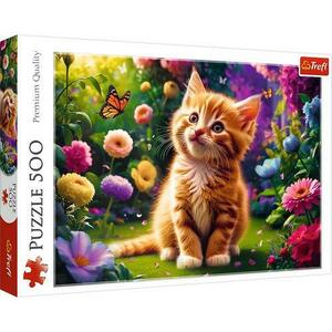 Puzzle Trefl - Pisicuta draguta, 500 piese imagine