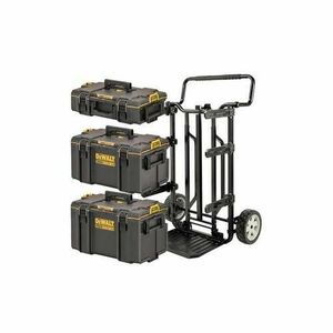Set complet cutii de depozitare, Dewalt, 4 in 1, TOUGHSYSTEM, cu carucior de transport imagine