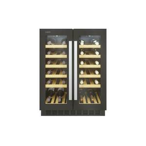 Vitrina de vinuri incorporabila CANDY CCVB 60D/1, 38 sticle, 12 rafturi, Clasa G (Negru) imagine