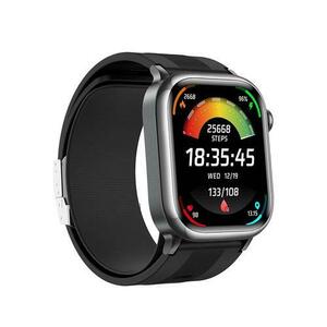Smartwatch iSEN TK66, Ecran AMOLED 2.06inch, Monitor de tensiune arteriala cu pompa de aer, ECG, Ritm cardiac, oxigen in sange, somn si sanatate, Moduri sport, Apel BT, Control muzica, NFC, 530mAh (Negru) imagine