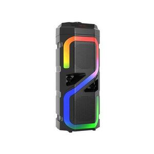 Boxa portabila Karaoke Tracer Natrix TWS, Bluetooth 5.0, 16 W, LED RGB, Radio FM (Negru) imagine