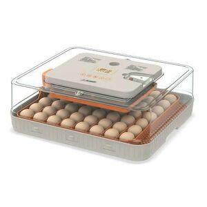 Incubator electric oua (clocitoare) cu alimentare duala 230 V/12 V, higometru si intoarcere automata Electromures EM 3003, putere 85 W, capacitate 56 oua, afisare temperatura, umiditate si zile incubatie, intoarcerea automata a oualor, tester oua imagine