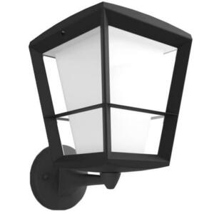 Lampa de perete de exterior Philips Hue Econic, 15W(79W), 24V, IP44, ambianta alba color, temperatura lumina reglabila calda-rece (2000- 6500K), 1150 lumeni, durata de viata 25.000 de ore, material sticla (Negru) imagine