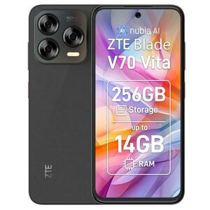 Telefon Mobil ZTE Blade V70 Vita, Procesor Unisoc T606 Octa-Core, Ecran IPS LCD 6.7inch, 4GB RAM, 256GB Flash, Camera Duala 50+2 MP, Wi-Fi, 4G, Dual SIM, Android (Gri) imagine