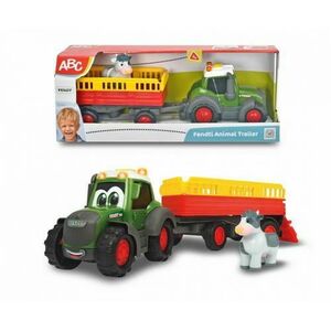 Tractoras Cu Remorca Pentru Animale Cu Figurina Vacuta imagine