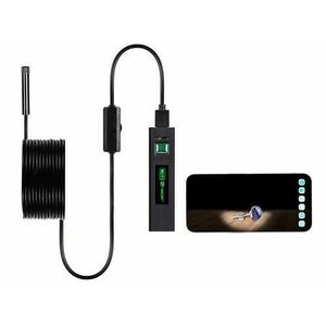 Camera endoscop Tracer HardWire, Cablu 5M, 8MM LED, WiFi, 4K 3840x2160, IP67 (Negru) imagine