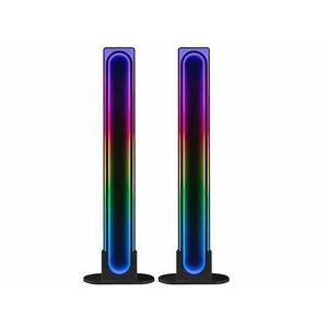 Lampi RGB ambientale Tracer Smart Vibe, Detectare sunet, 2.5Wx2, Bluetooth 5.0 si Wi-Fi, Telecomanda (Negru) imagine