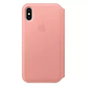 Husa de protectie Apple Leather Folio pentru iPhone X, Soft Pink imagine