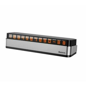 Suport numar de telefon parbriz Baseus, functie de inchidere si deschidere prin apasare, sase seturi de numere incluse ACNUM-B0S (Argintiu) imagine