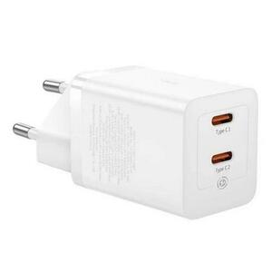 Incarcator retea Baseus GaN5, 40 W, 2 x USB Type-C (Alb) imagine