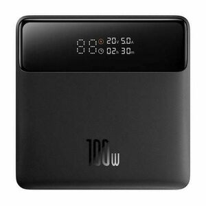 Baterie externa Baseus Blade HD, 20000 mAh, 2x USB, 2x USB-C, 100 W, Display, Black, posibilitate incarcare laptop (Negru) imagine