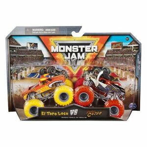 Set 2 masinute metalice Monster Jam - El Toro Loco si Pirates Curse, scara 1 la 64 (Multicolor) imagine