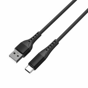 Cablu Lemontti Bending Aluminum USB-A la Type-C, Fast Charge, 1.2m, Negru imagine