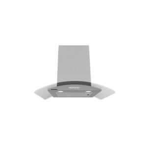 Hota decorativa HEINNER HDCH-MD800GIX, 800 m3/h, Clasa A, 3 viteze, LED 2x 1.5 W, Control Touch, Sticla (Inox) imagine