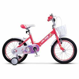 Bicicleta Copii 4-6 ani Velors V1602A, roti 16inch, Sistem franare V-brake, Roz imagine