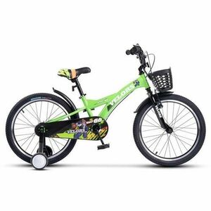 Bicicleta Copii 5-7 ani Velors V1801A, roti 18inch, frana tip V-brake, Verde imagine