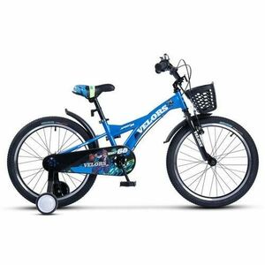 Bicicleta Copii 7-10 ani Velors V2001A, roti 20inch, frana tip V-brake, Albastru imagine