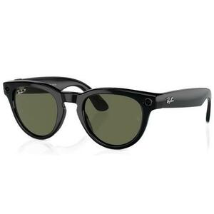 Ochelari de soare Smart Ray-ban META Headliner RW4009, Wi-Fi 6, Bluetooth, Aparat foto cu filmare, Asistent vocal, 32GB Flash, Meta AI integrat, Lentile Verde Polarizat (Negru/Verde) imagine