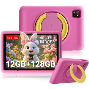 Tableta Blackview Tab 60 Pro Kids LTE, Procesor Octa-core T606 1.6GHz, Ecran IPS LCD HD+ 10.1inch, 4GB RAM, 128GB Flash, Camera 8MP, Wi-Fi, Bluetooth, 4G, Dual SIM, Android (Roz) imagine
