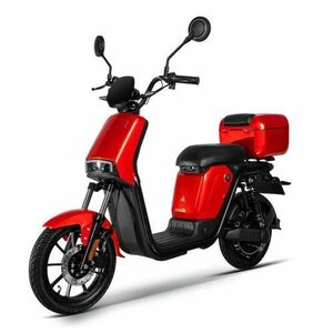 Moped electric SUNRA Rainbow, Putere motor 1000W, Viteza maxima 25 km/h, Autonomie 87km, Roti 16inch (Rosu) imagine