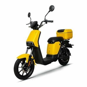 Moped electric SUNRA Rainbow, Putere motor 1000W, Viteza maxima 25 km/h, Autonomie 87km, Roti 16inch (Galben) imagine