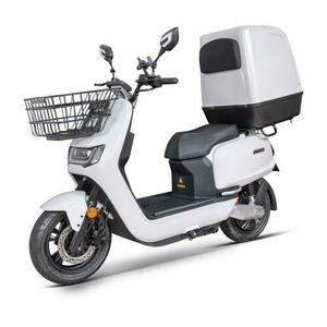 Scuter electric SUNRA Robo-SC, Putere motor 3000W, Viteza maxima 80 km/h, Autonomie 135km, Roti 12inch, cos frontal, cutie depozitare spate (Alb) imagine