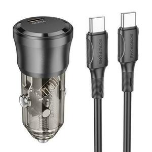 Incarcator Auto Cu Cablu USB-C Borofone BZ24 Clever, 20W, 3A, 1 x USB-C, Negru imagine