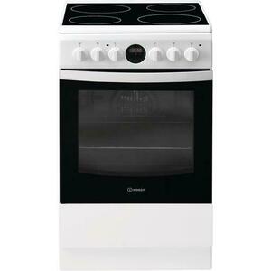 Aragaz Indesit IS5V5CCW/E, Electric, 59 l, 4 zone de gatit, Grill, Ventilator (Alb) imagine