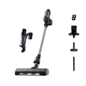 Aspirator vertical fara fir Rowenta X-Pert 7.60 RH6A35WO, 140 W, Autonomie pana la 45 minute, filtrare 99%, recipient de praf 0.44L, Perie cu LED, Tehnologie ciclonica (Violet/Negru) imagine