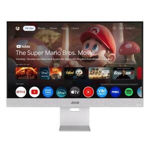 Monitor IPS LED ASUS ZenScreen Smart 31.5inch MS32UC, UHD (3840 x 2160), HDMI, DisplayPort, Boxe, 5 ms (Argintiu) imagine