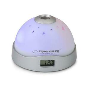 Ceas alarma si proiector Esperanza CASSIOPEIA EHC001, Gri imagine
