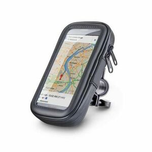 Suport universal pentru smartphone-uri pentru biciclete, Esperanza, marime L, cu fermoar, Negru imagine