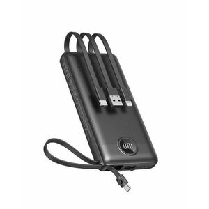 Baterie externa Veger C10 W1116, 10000 mAh, Lightning, USB Type-C, Micro USB, USB-A (Negru) imagine