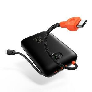 Acumulator extern Veger W2068BLK, 20000 mAh, 35 W, USB-A, Cabluri Lightning si USB Type-C (Negru) imagine