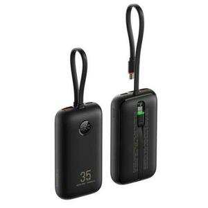 Acumulator extern Veger W1188BLK, 10000 mAh, 35 W, USb Type-C, Lightning, Cablu USB Type-C (Negru) imagine