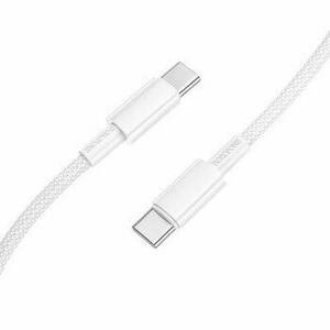 Cablu Date si Incarcare USB Type-C la USB Type-C Borofone Cable BX117 Source, 1m, 3A, Alb imagine