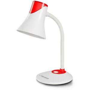 Lampa de birou E27 Esperanza POLARIS ELD111R, cu brat flexibil, 12W, Alb/Rosu imagine