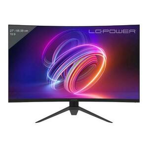 Monitor Gaming VA LED LC-Power 27inch LC-M27FC, Ful HD (1920 x 1080), HDMI, DisplayPort, Ecran curbat, 1 ms (Negru) imagine