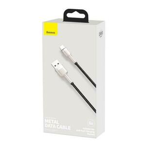 Cablu de date Baseus Cafule Series Metal Data, USB/USB Type C, 66 W, 2 m (Negru/Argintiu) imagine